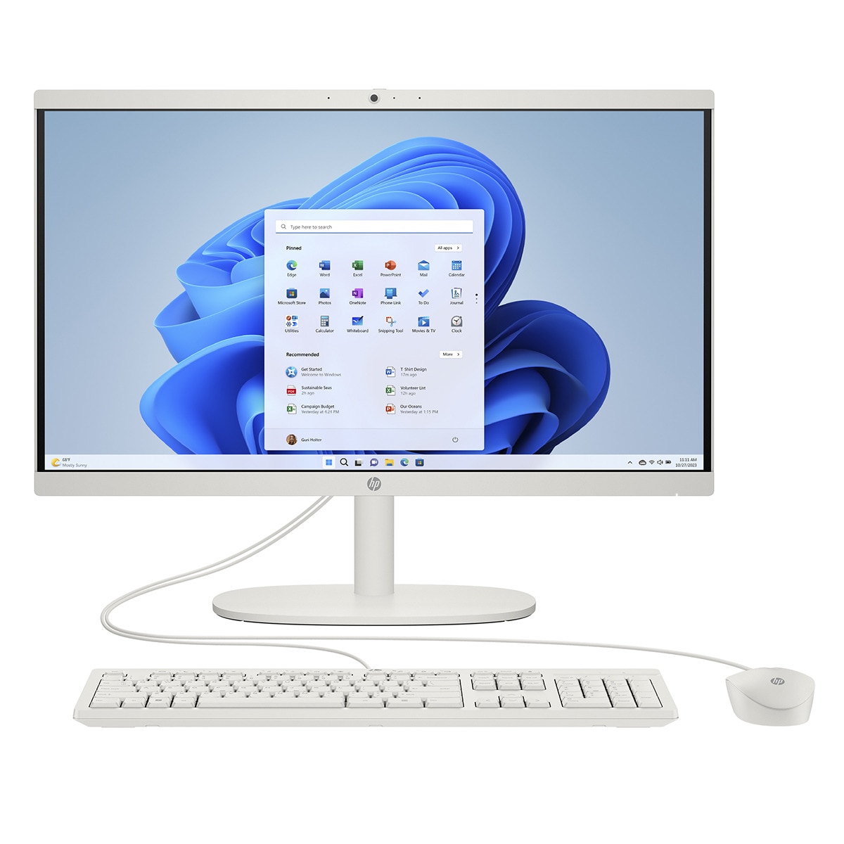 All-in-One HP 22-dg0032ns, i3-N300, 8GB, 512GB SSD, 21,5", W11 Blanco-1