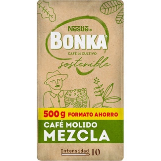 café molido mezcla de cultivo sostenible de intensidad 10 paquete 500 g - Bonka