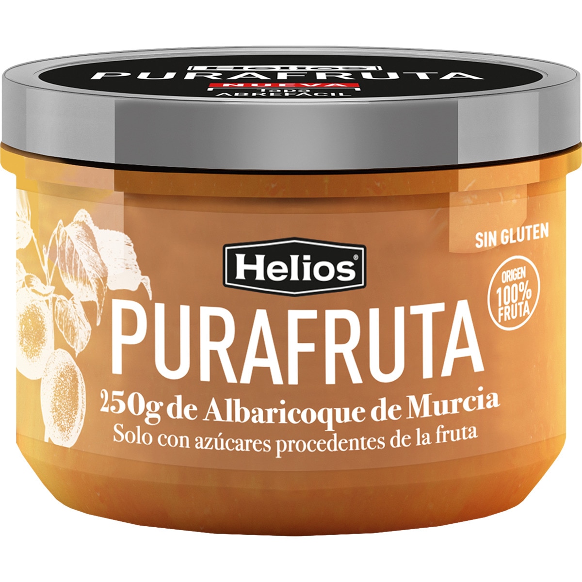mermelada de albaricoque de Murcia sin gluten frasco 250 g solo con azúcares procedentes de la fruta