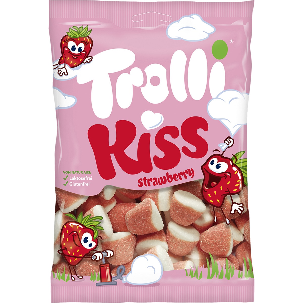 Kiss caramelos de goma sabor fresa sin gluten y sin lactosa bolsa 100 g