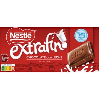 chocolate con leche sin gluten tableta 125 g - Nestle Extrafino