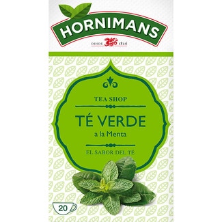 té verde a la menta estuche 20 bolsitas - Hornimans