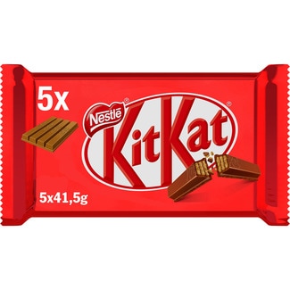barritas de galleta recubiertas de chocolate con leche envase 5 unidades - Nestle Kit Kat