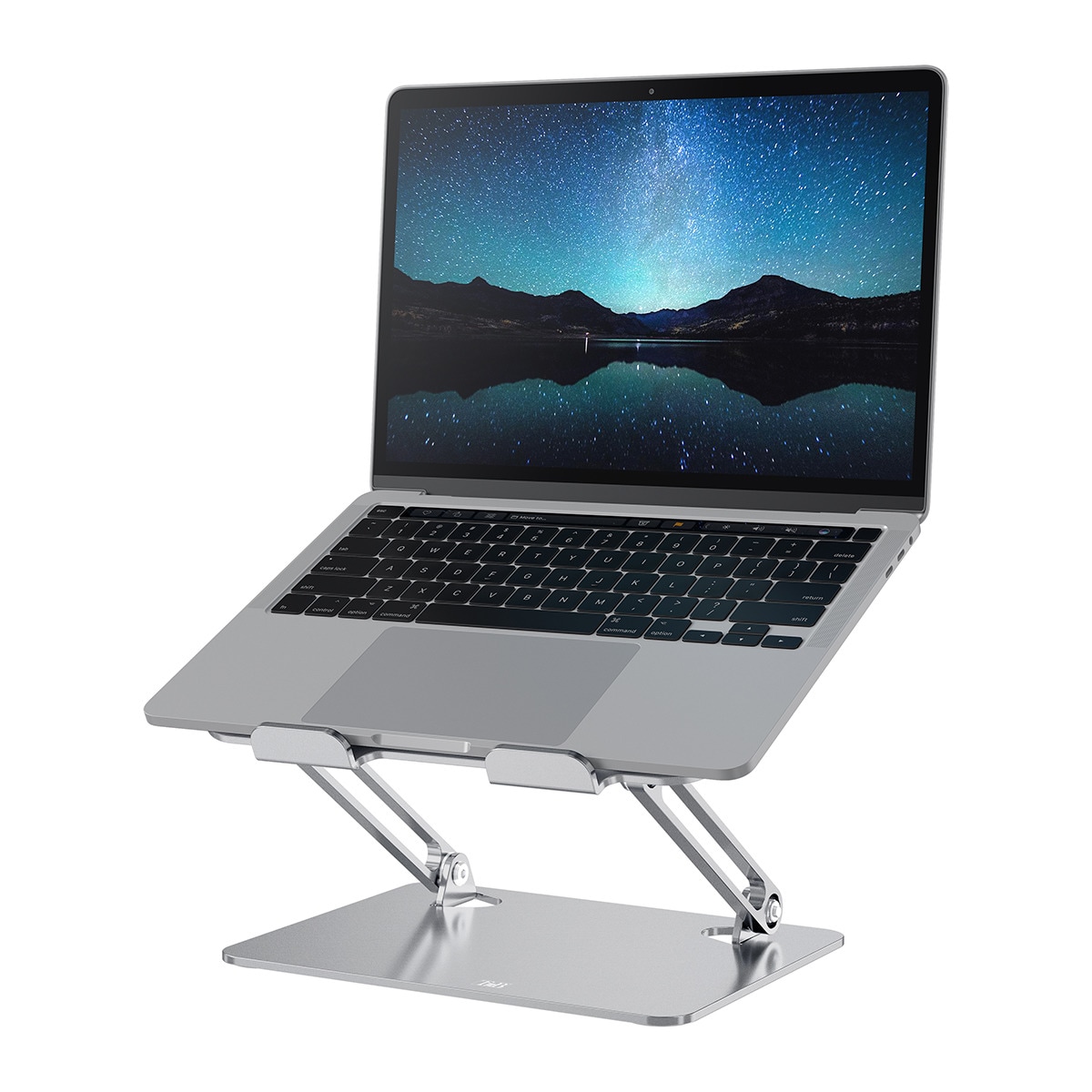Soporte plegable de aluminio para portátiles hasta 17" T'nB iClick Plata-6