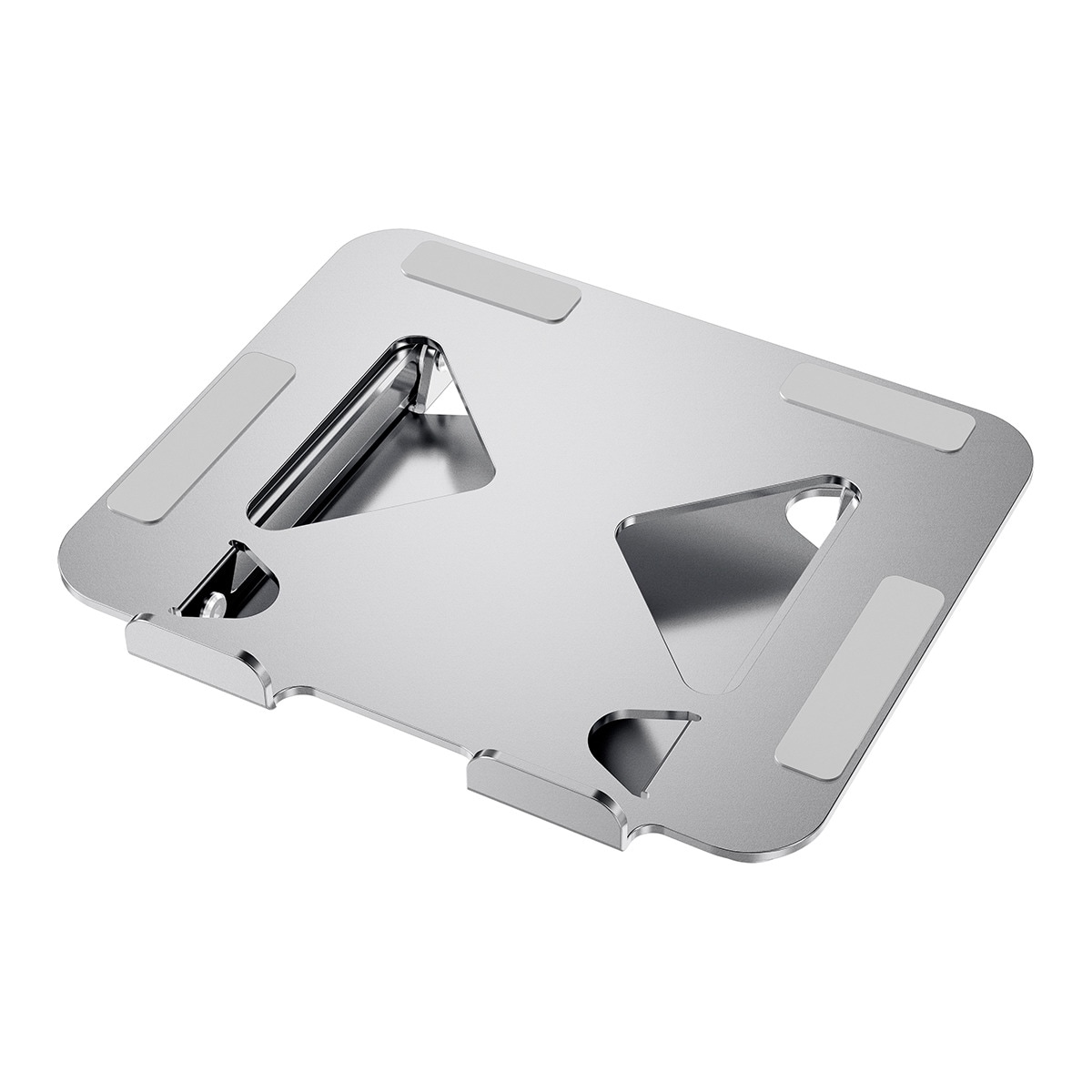 Soporte plegable de aluminio para portátiles hasta 17" T'nB iClick Plata-3