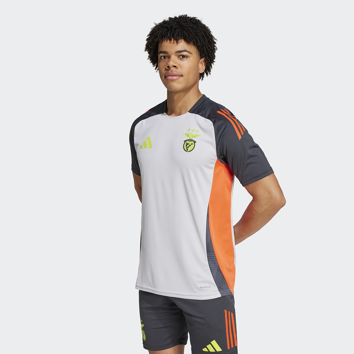 T-shirt de Homem SL Benfica 2024/2025 Tiro24 Training Jersey Cinzento-1
