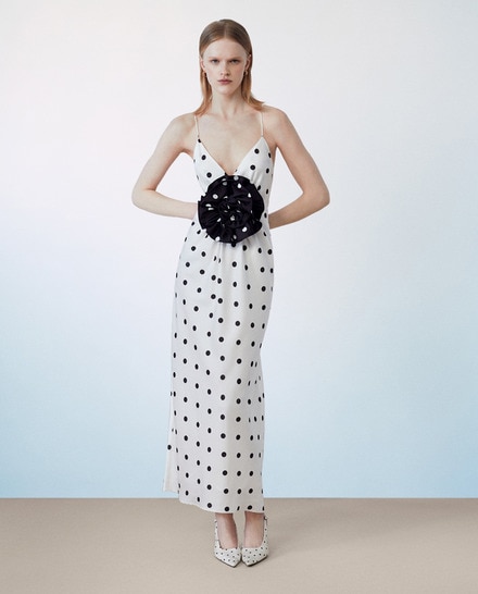 Vestidos Midi Sfera Vestido Lunares Mujer Vestido Lunares Flor