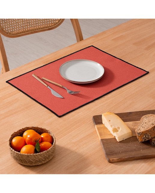 Imagen 0 de Pack 4 manteles individuales 100% algodón teja