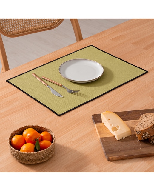 Imagen 0 de Pack 4 manteles individuales 100% algodón verde