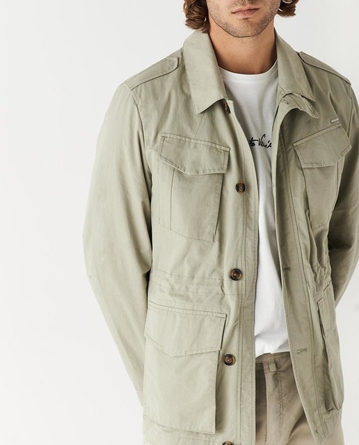 Imagen 0 de Parka de hombre cuatro bolsillos color caqui