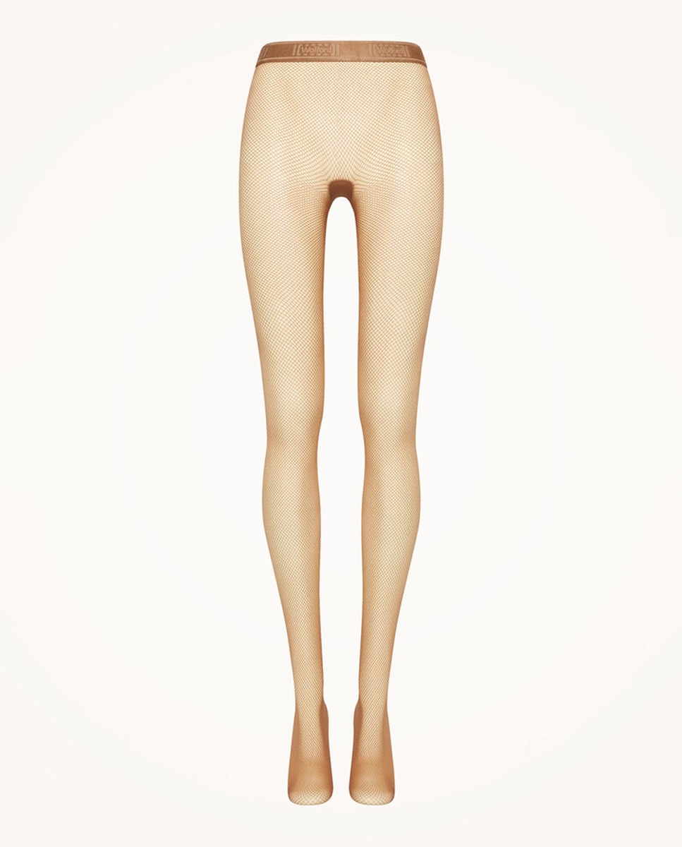 Collants de Rede Twenties - Castanho Castanho-2