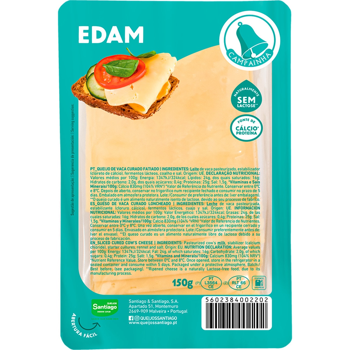 Queijo Fatiado Edam unidade 150 g