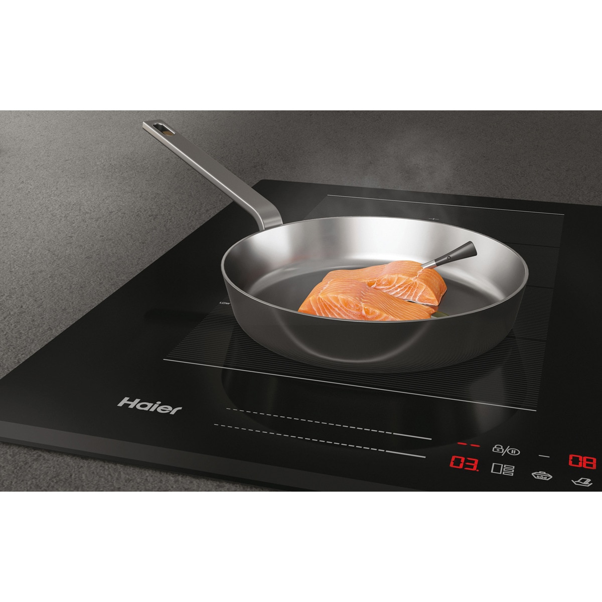 Placa de inducción Haier, 4 zonas, Zona Flex, WIFI, Chef@Home Series 6 - HA2MTSJP58MB1 Negro-8