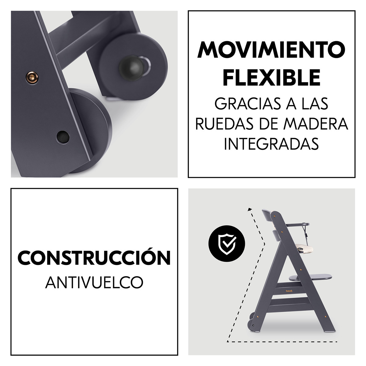 Trona Evolutiva Hauck Beta+ Gris oscuro-5