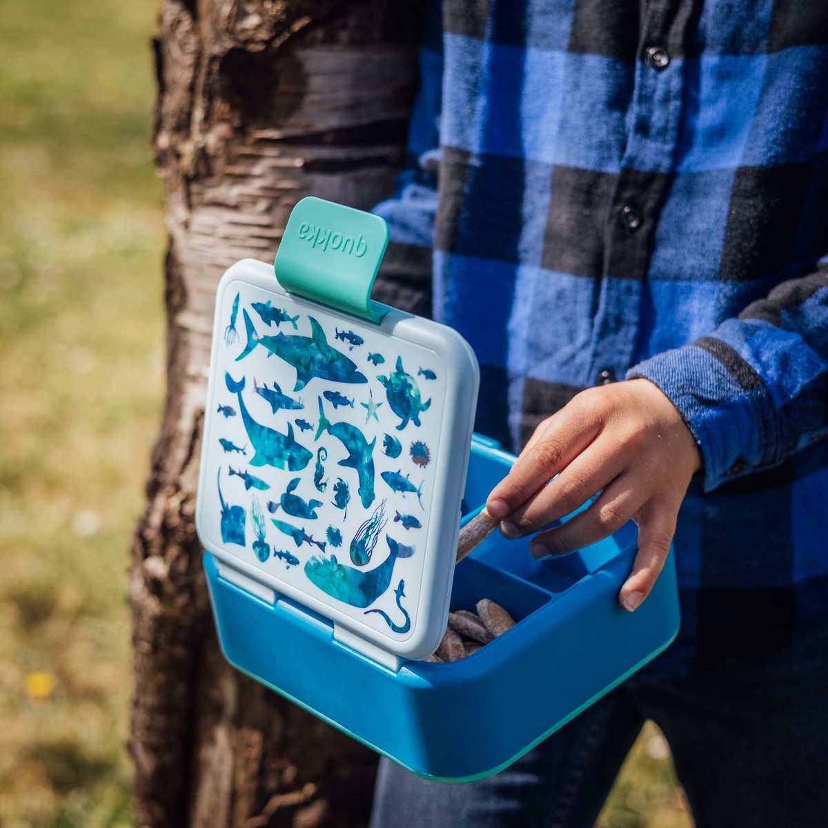 Sandwichera Twist Animales Quokka Azul-2