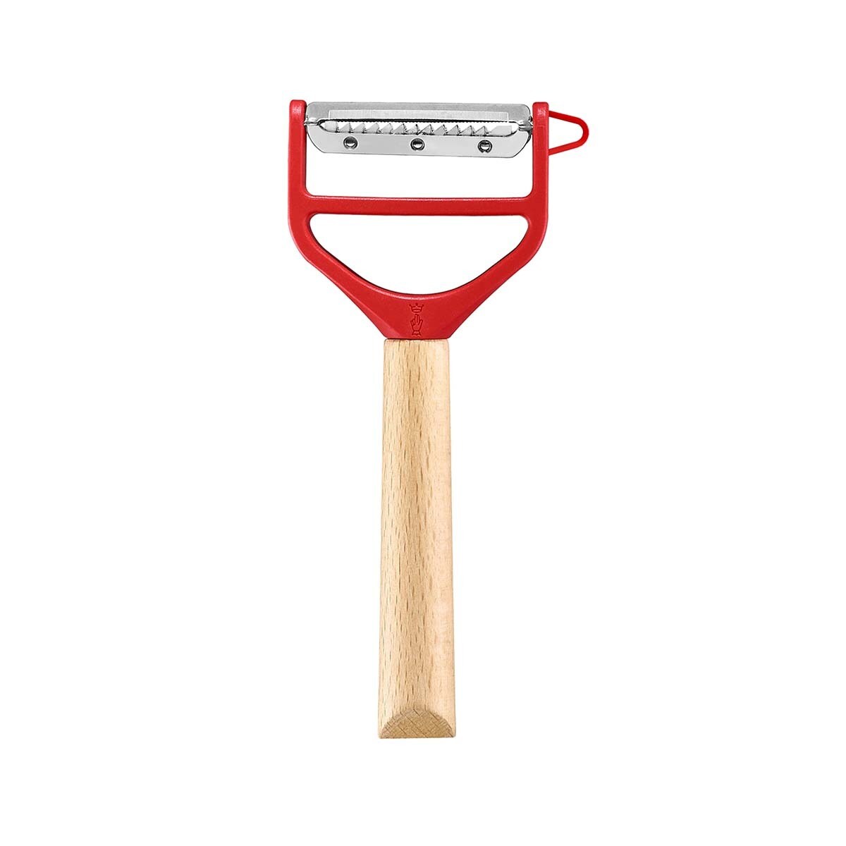 Descascador Y de Madeira Vermelho-2