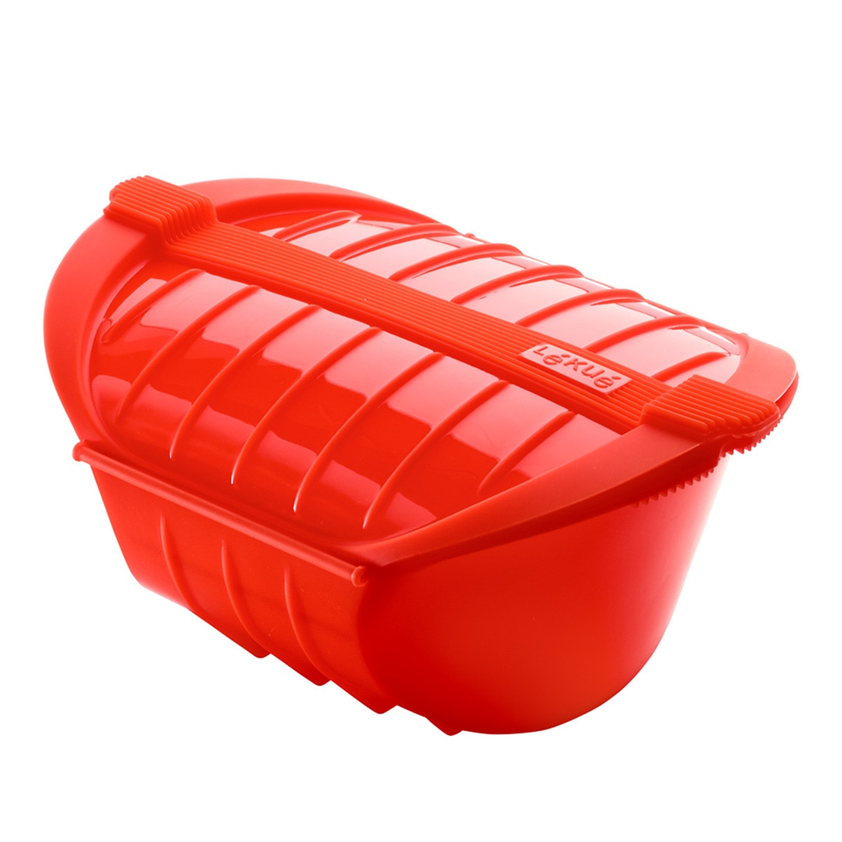 Estojo de vapor fundo 3-4 pessoas Lékué Vermelho-1