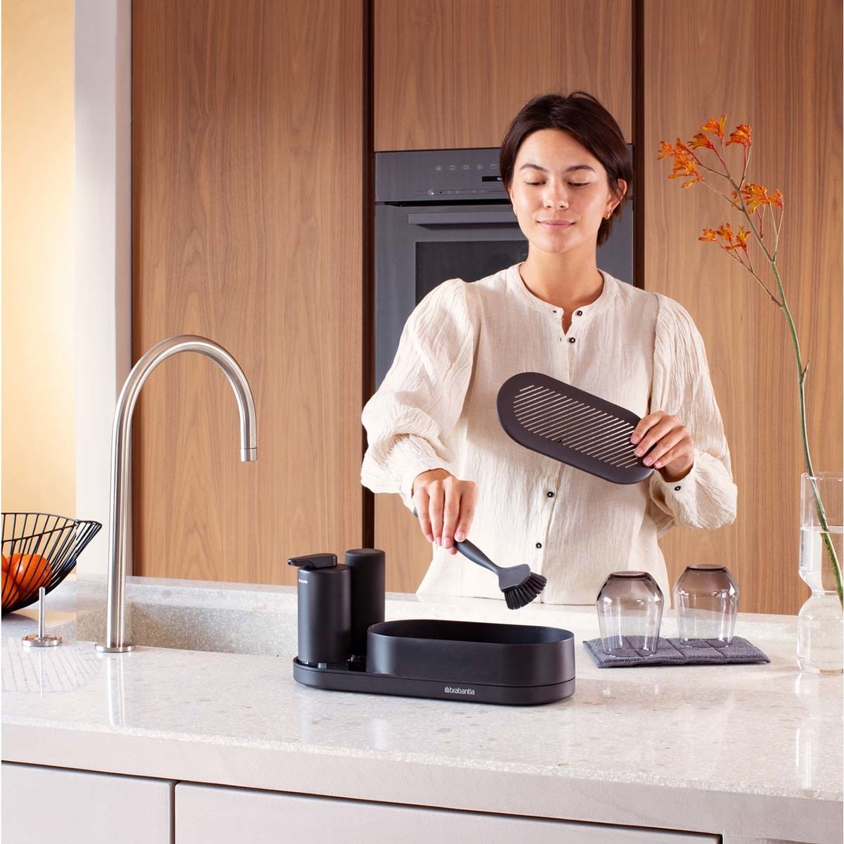 Organizador para Lava-loiça + Utensílios SinkSide Grafite-9