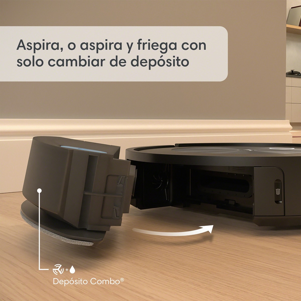 Robot aspirador y friegasuelos 2 en 1 iRobot Roomba Combo® j5+ Negro-3