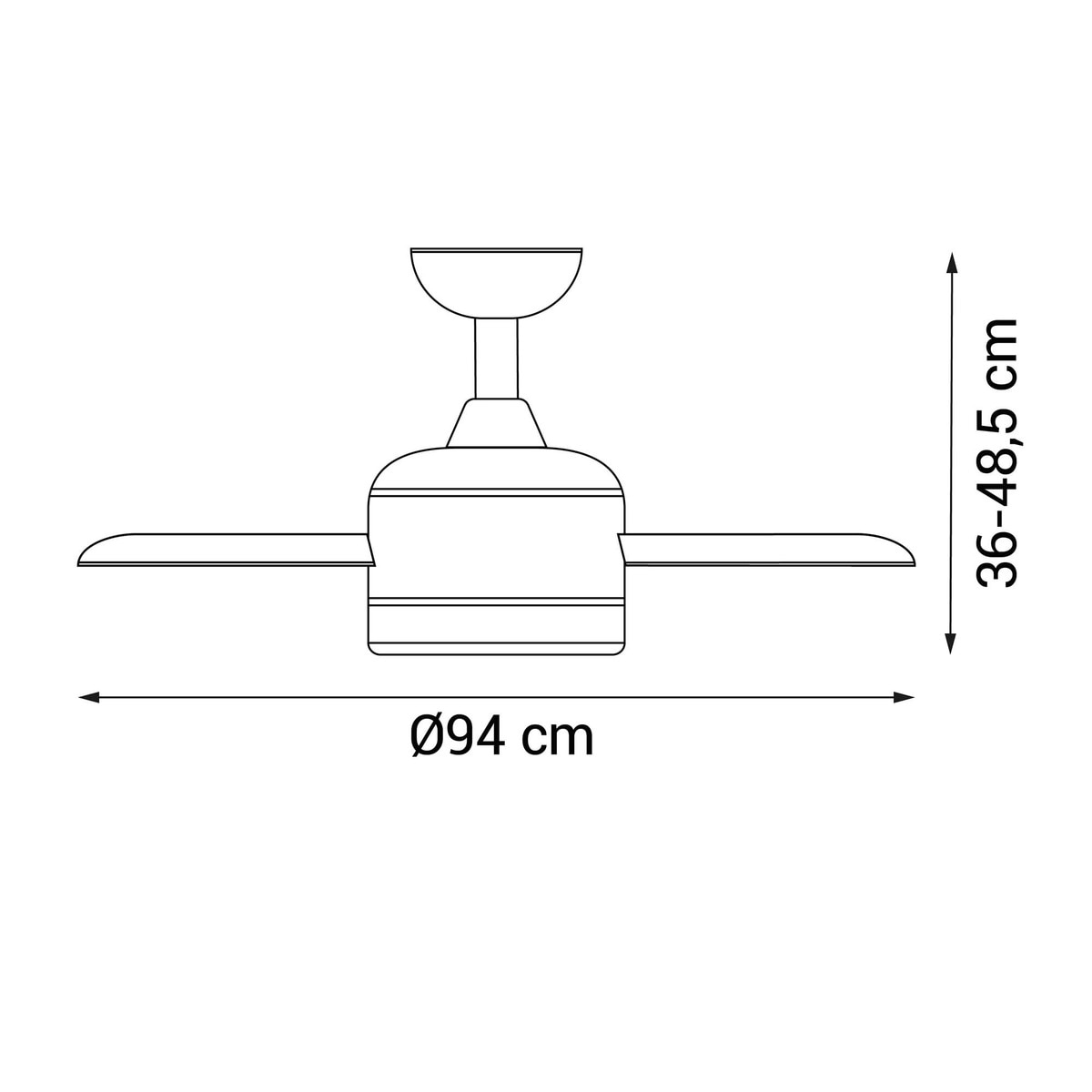Ventoinha de Teto com Luz LED e Motor DC Son Bou Madeira Escura Madeira escura-10