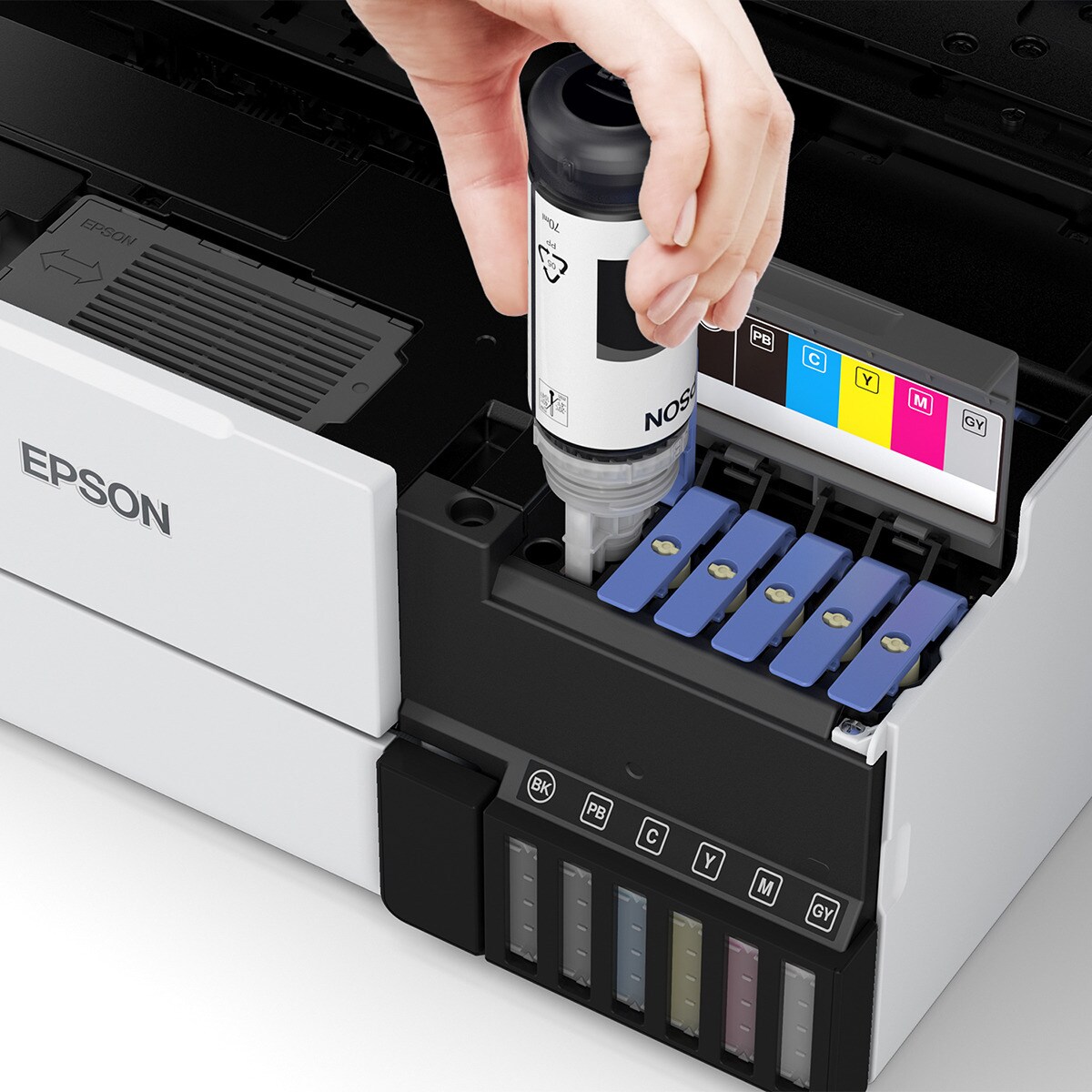 Impresora Multifunción rellenable tinta Epson EcoTank ET-8500 Wi-Fi Blanco-4