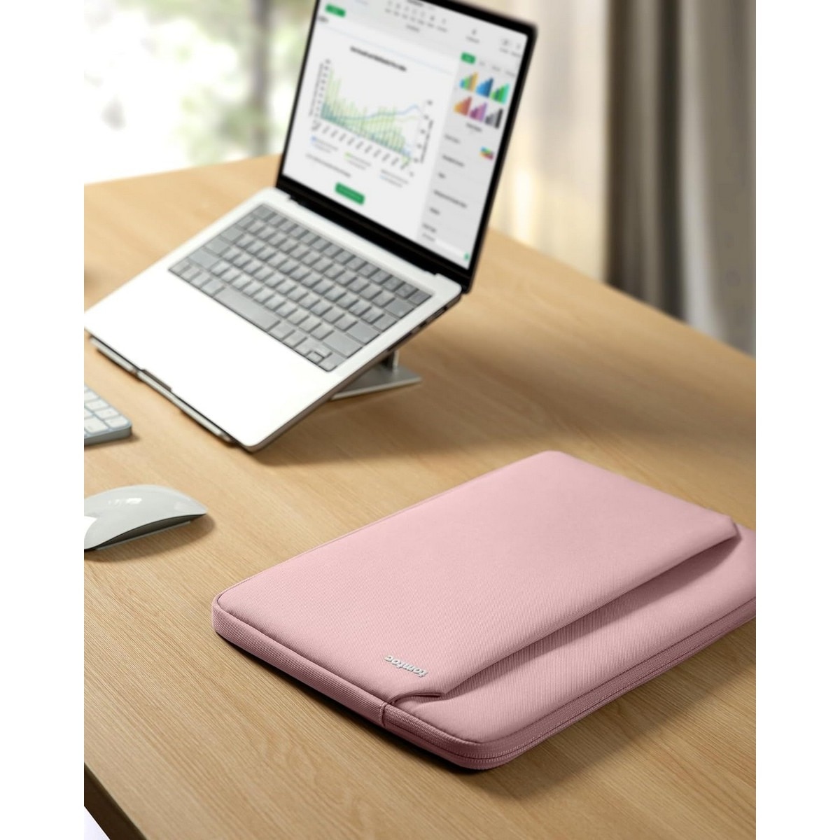Bolsa Tomtoc para MacBook Air / Pro 13" - Rosa 3