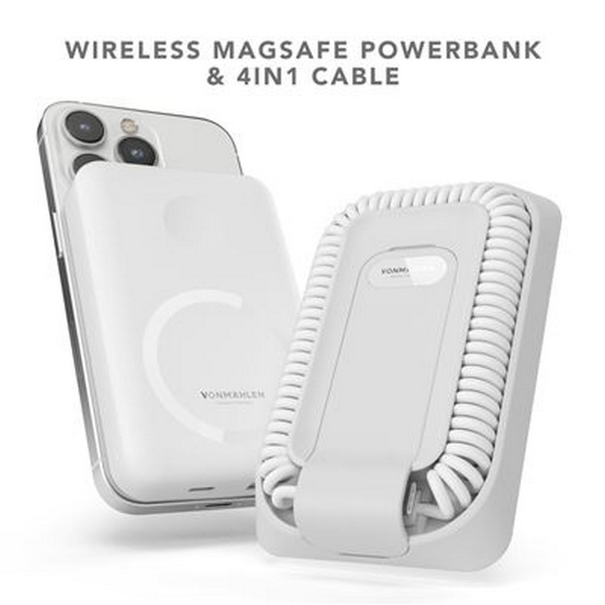 Powerbank MagSafe + Cabo Vonmaehlen Allroundo Pro - 10.000 mAh - Branco 3