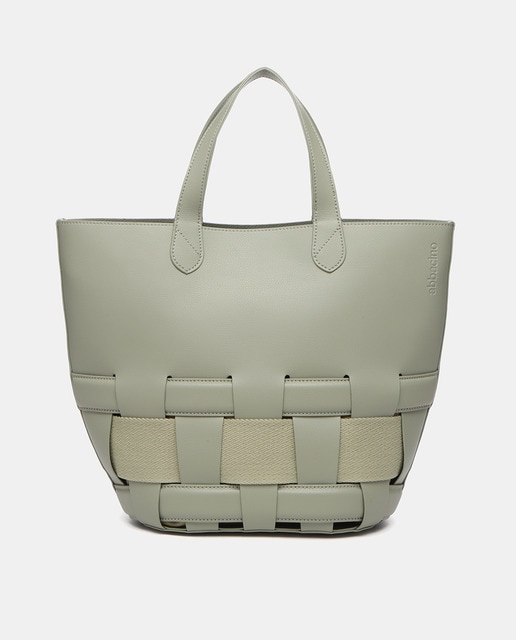 Imagen 0 de Bolso shopper trenzado en verde
