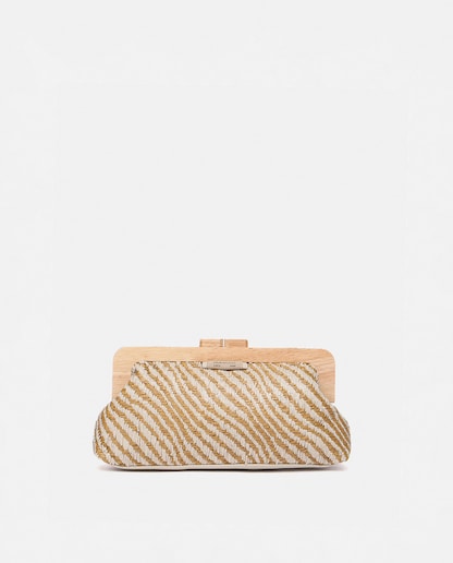 Imagen 0 de Clutch de fiesta animal print en camel