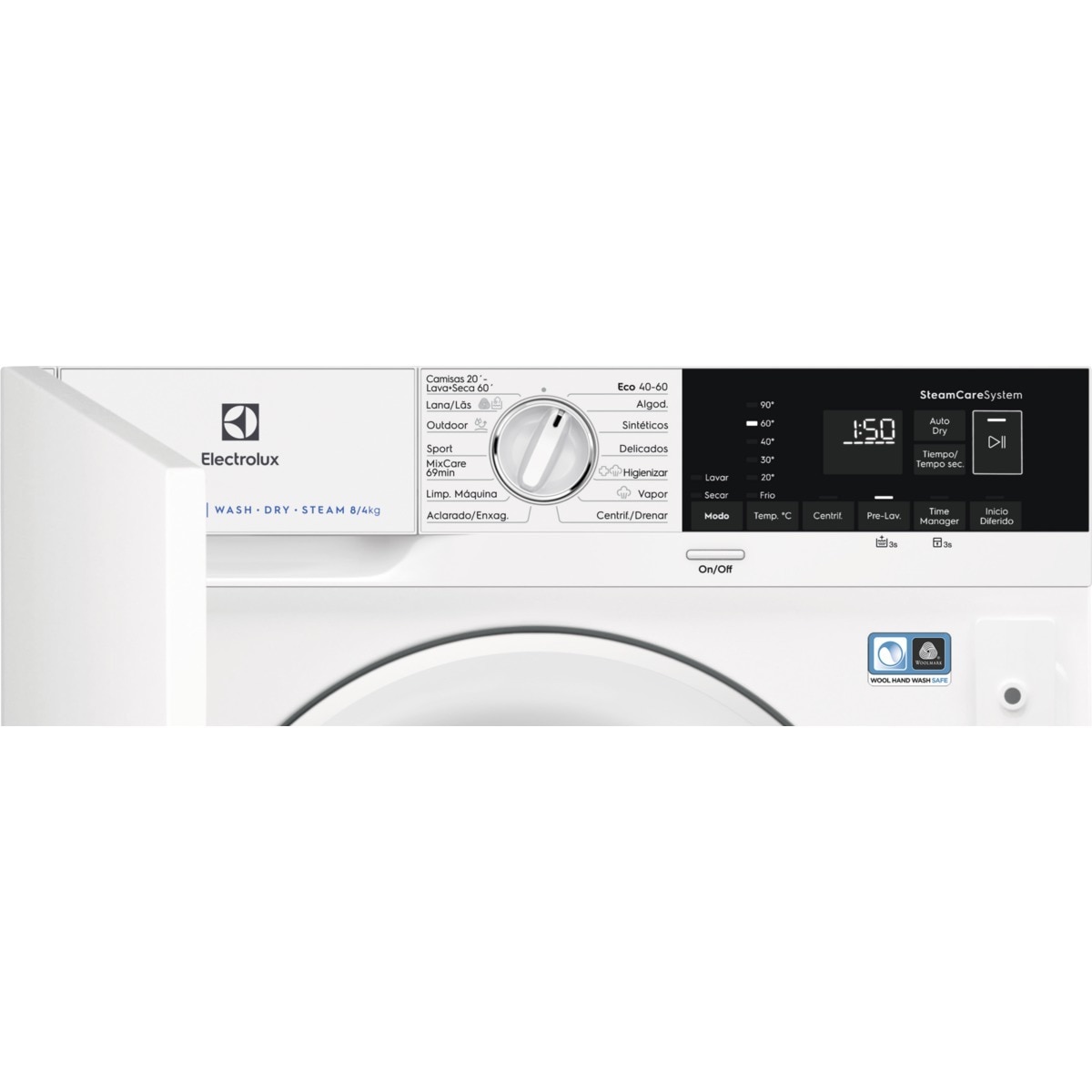 Máquina de Lavar e Secar Roupa Encastrável Electrolux Série 700 EN7W4862OF Carga Frontal, DualCare de 8/4 Kg e 1600 rpm - Branco Branco-4
