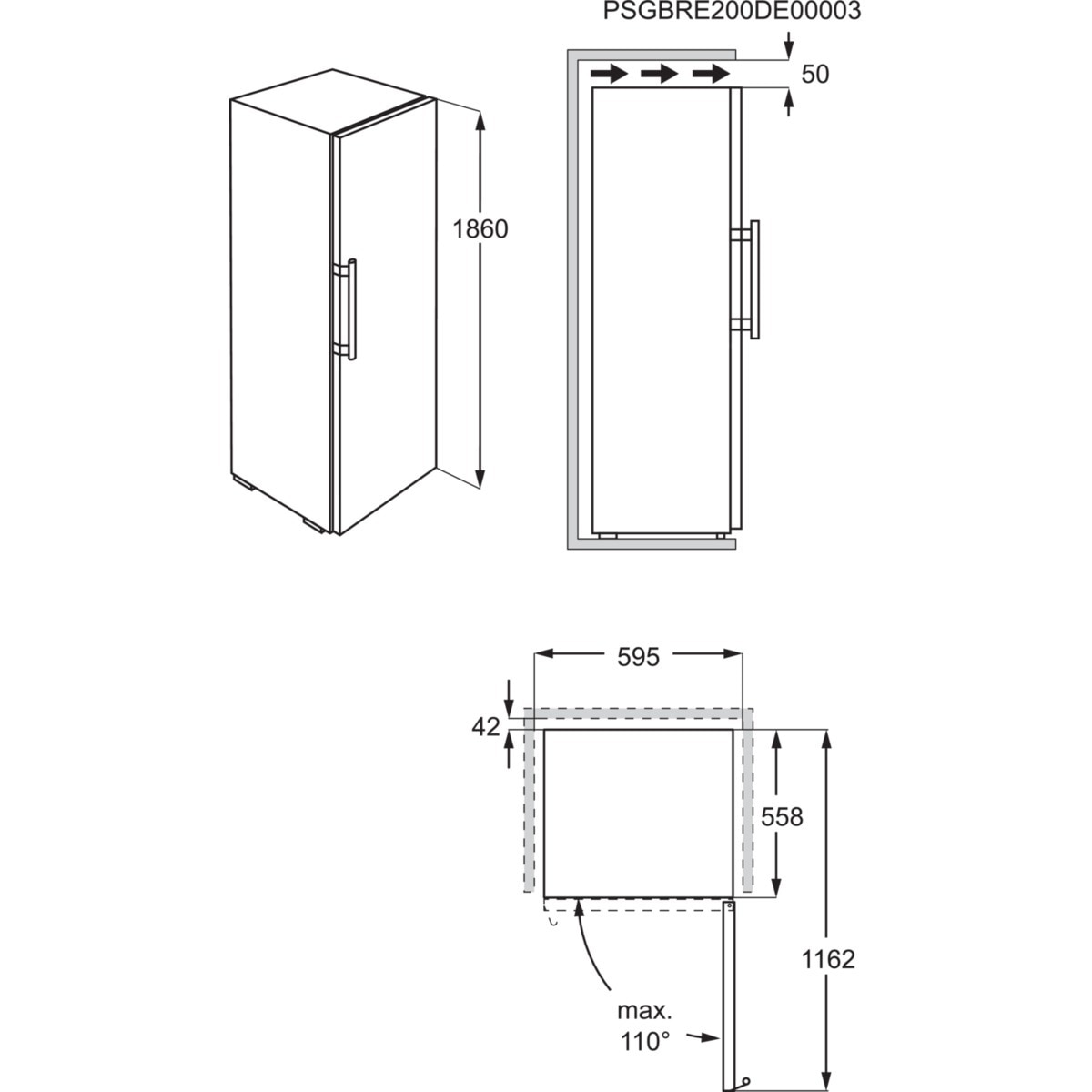 Congelador vertical Electrolux No Frost - LUT6NE28U Inox-3