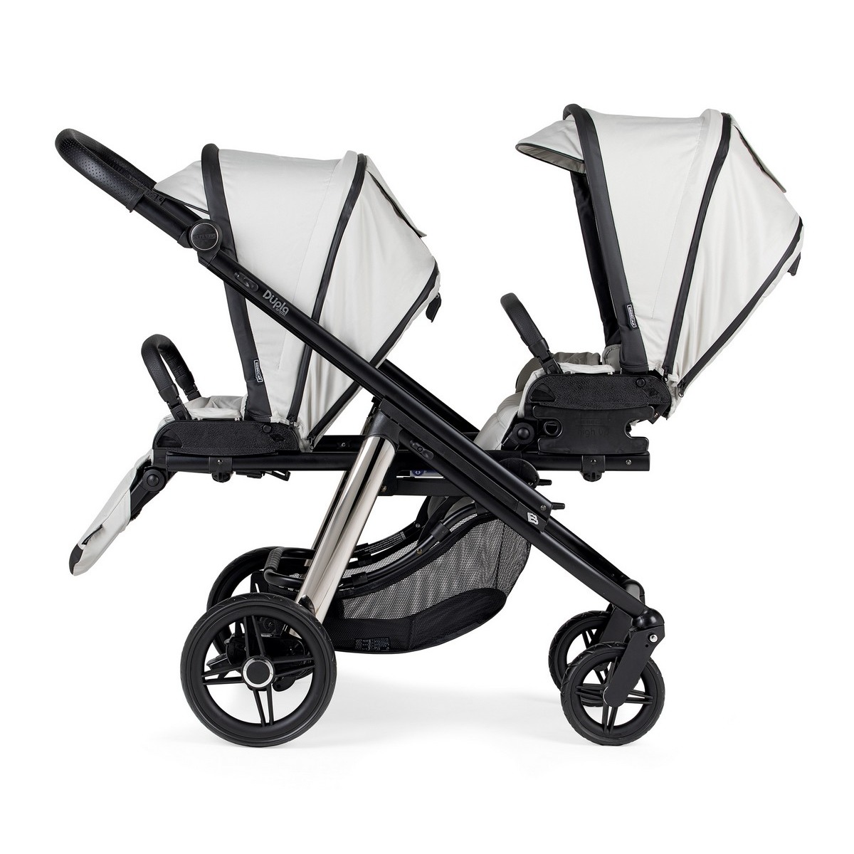 Carrinho de Gémeos Dupla Compact KO332 Chassi Misto Bébécar Cinzento-2