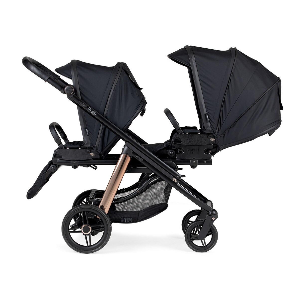 Carrinho de Gémeos Dupla Compact KO330 Chassi Misto Bébécar Preto-2