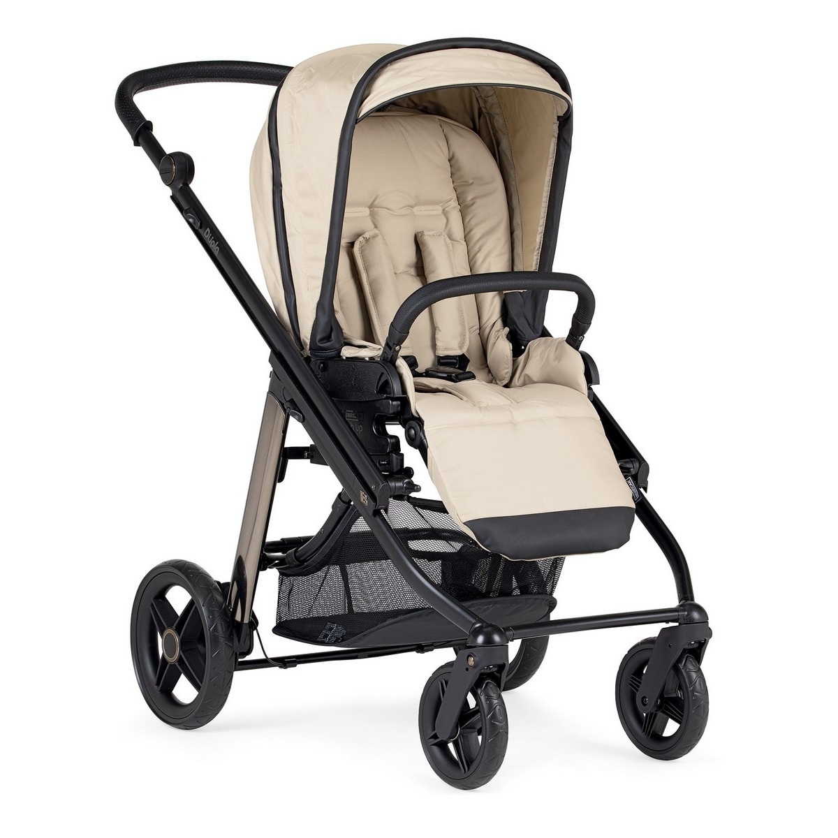 Carrinho de Gémeos Dupla Compact KO335 Chassi Misto Bébécar Bege-5