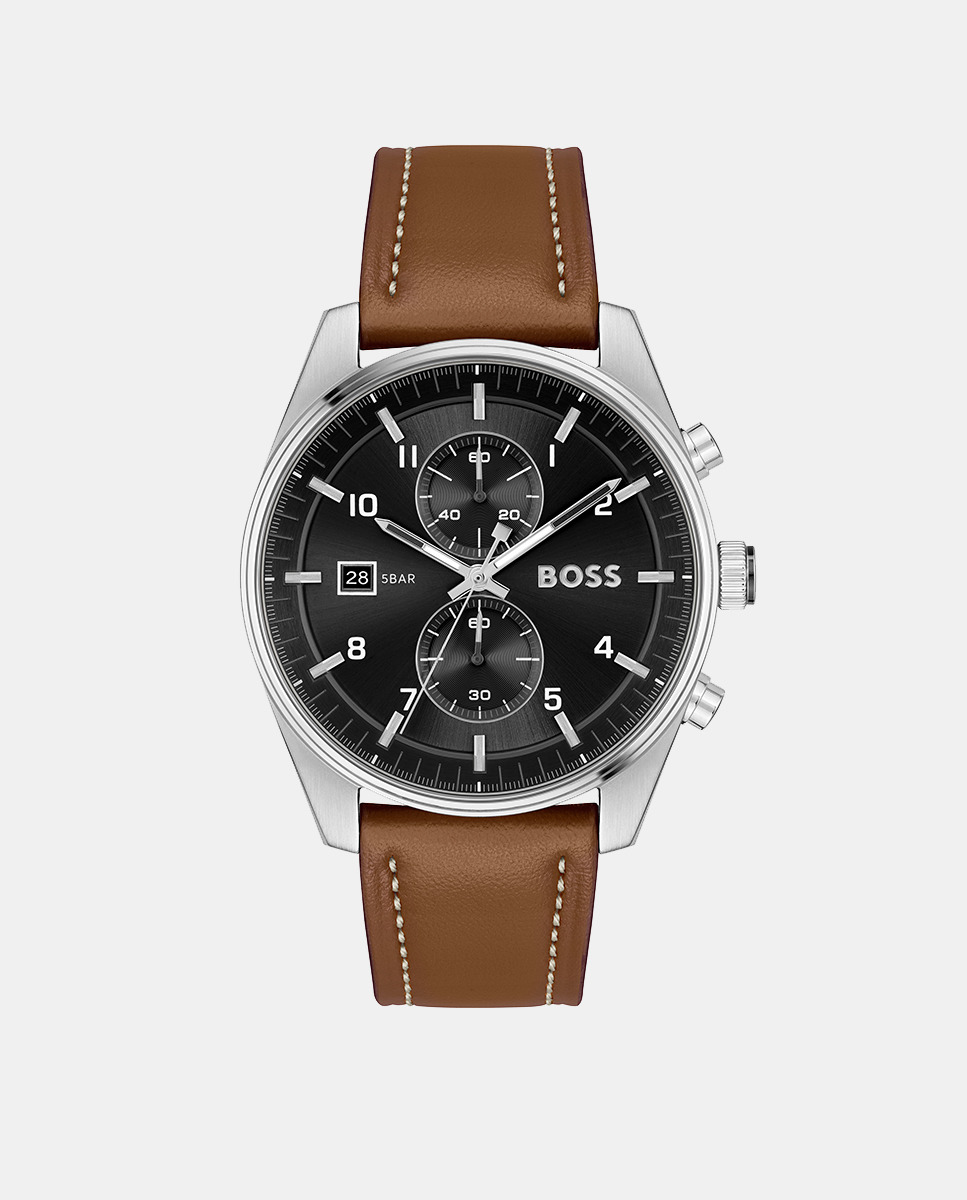 Imagem 0 de Relógio Skytraveller 1514161 Cronógrafo em Pele - Castanho