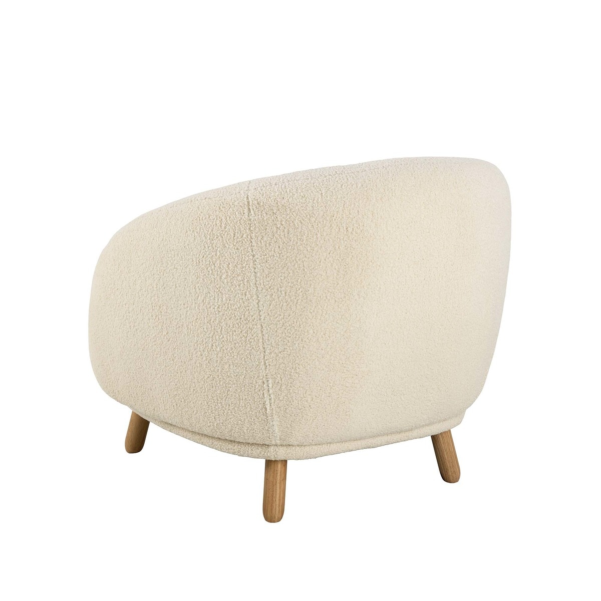 Poltrona Alba em Tecido Bouclé Creme-3