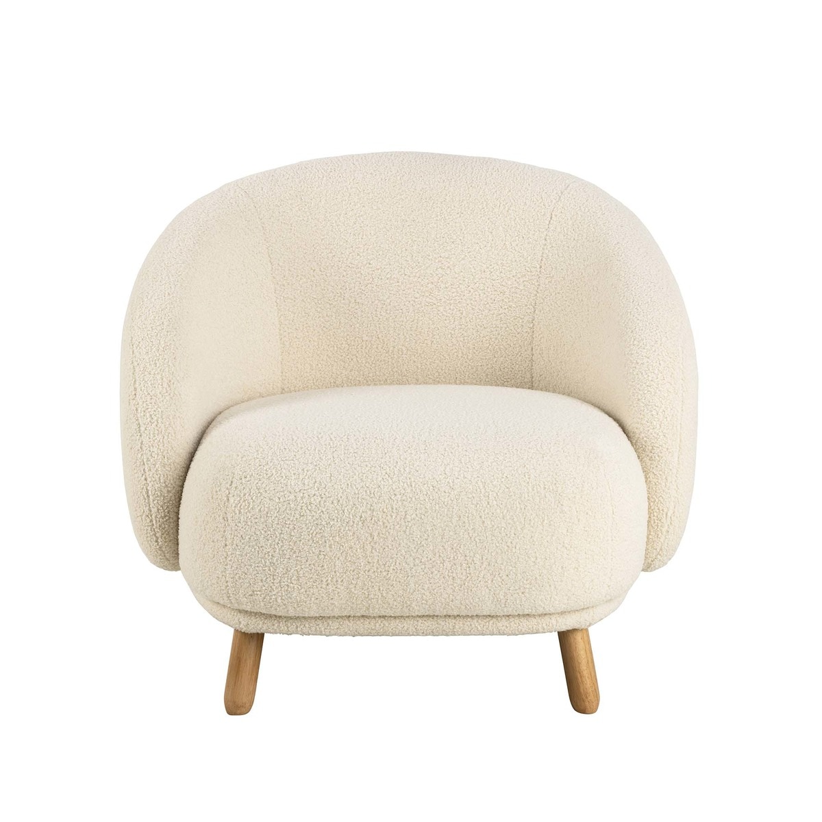 Poltrona Alba em Tecido Bouclé Creme-2