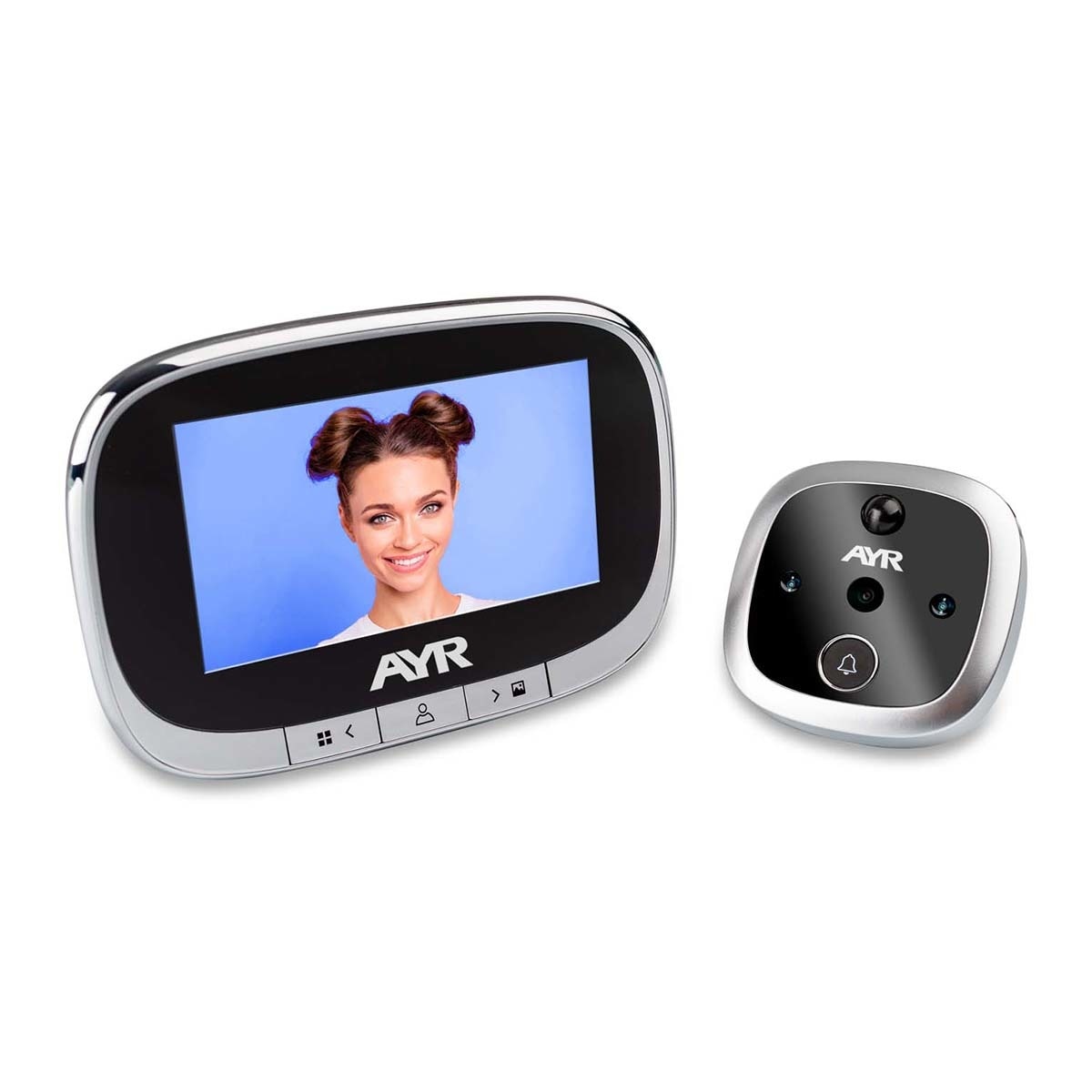 Mirilla Digital Wi-Fi AYR-763 4,3" (10,9 cm) Gris / Negro-1