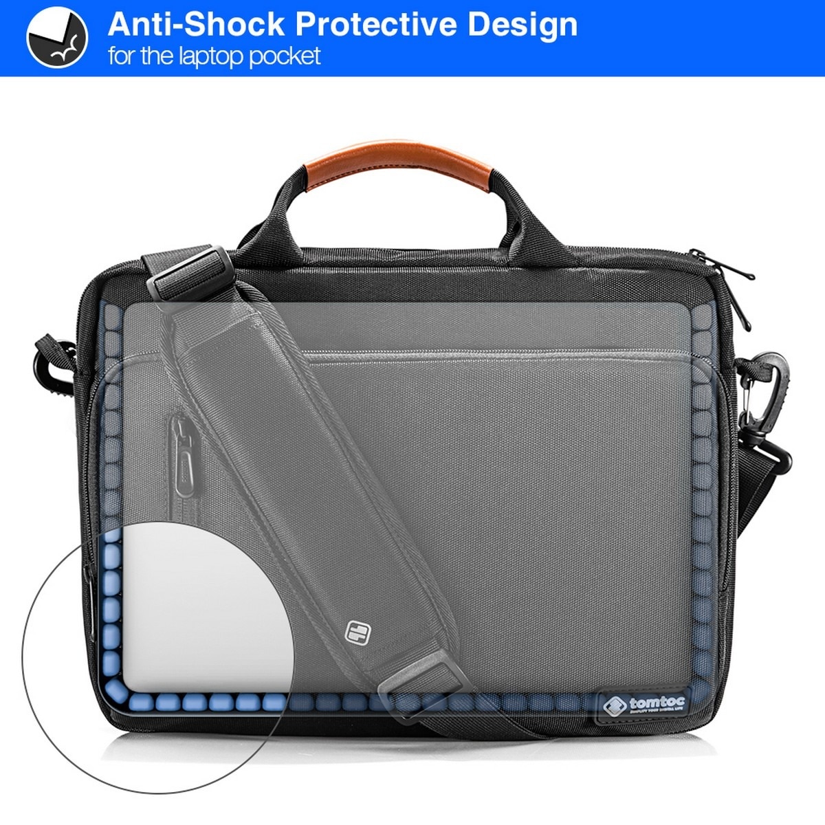Mala para Portátil Tomtoc Defender 16" - Preto 4