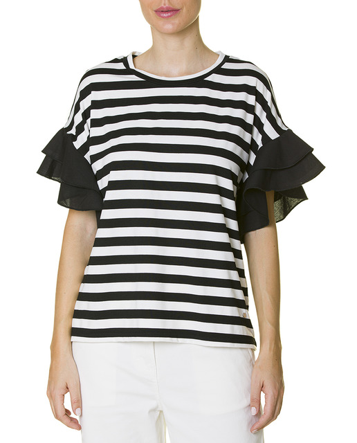 Imagen 0 de Camiseta rayas volante