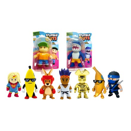 Bizak Stumble Guys – Confezione 3 Figure D'Azione Da 7,5 Cm, Personaggi Collezionabili Per Videogioco Multiplayer, Assortimento 1
