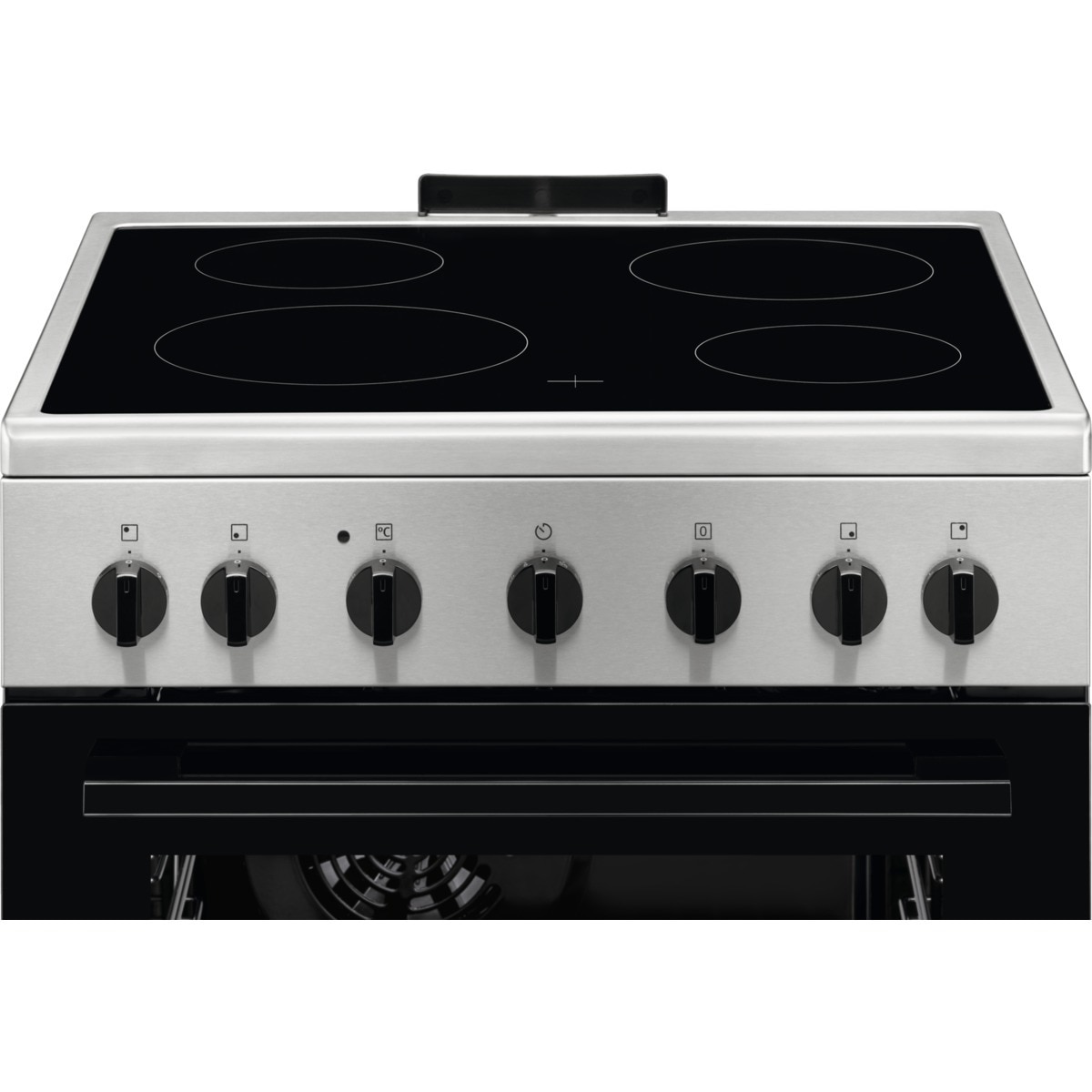 Cocina compacta Electrolux 60 cm, placa vitrocerámica con 4  zonas y horno eléctrico - Acero Inox-3