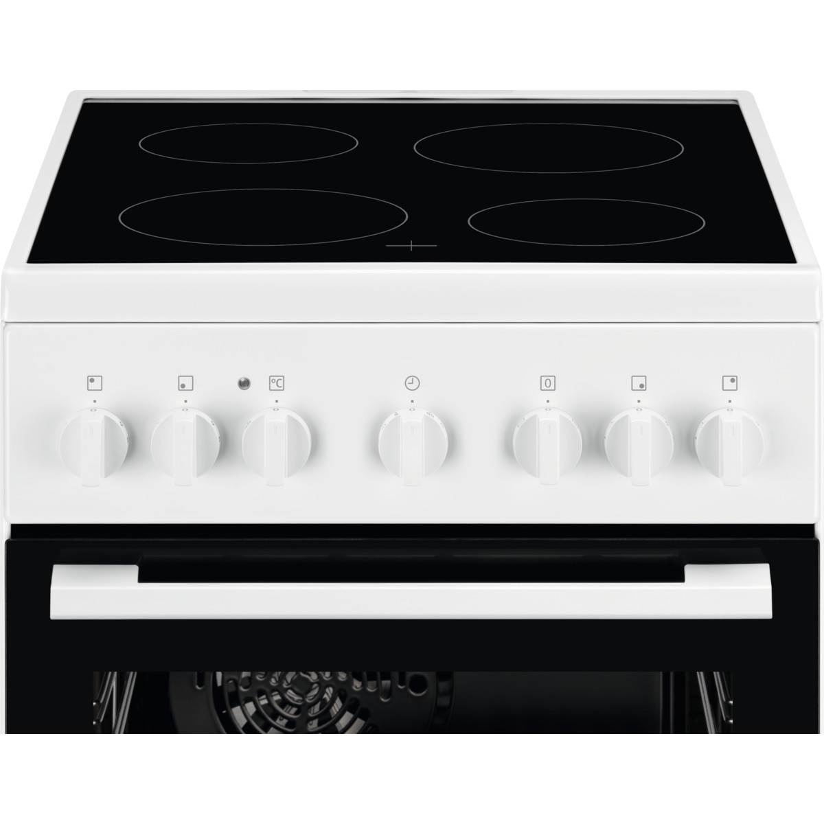 Cocina compacta Electrolux  placa vitrocerámica con 4  zonas y horno eléctrico - Blanco / Inox-3