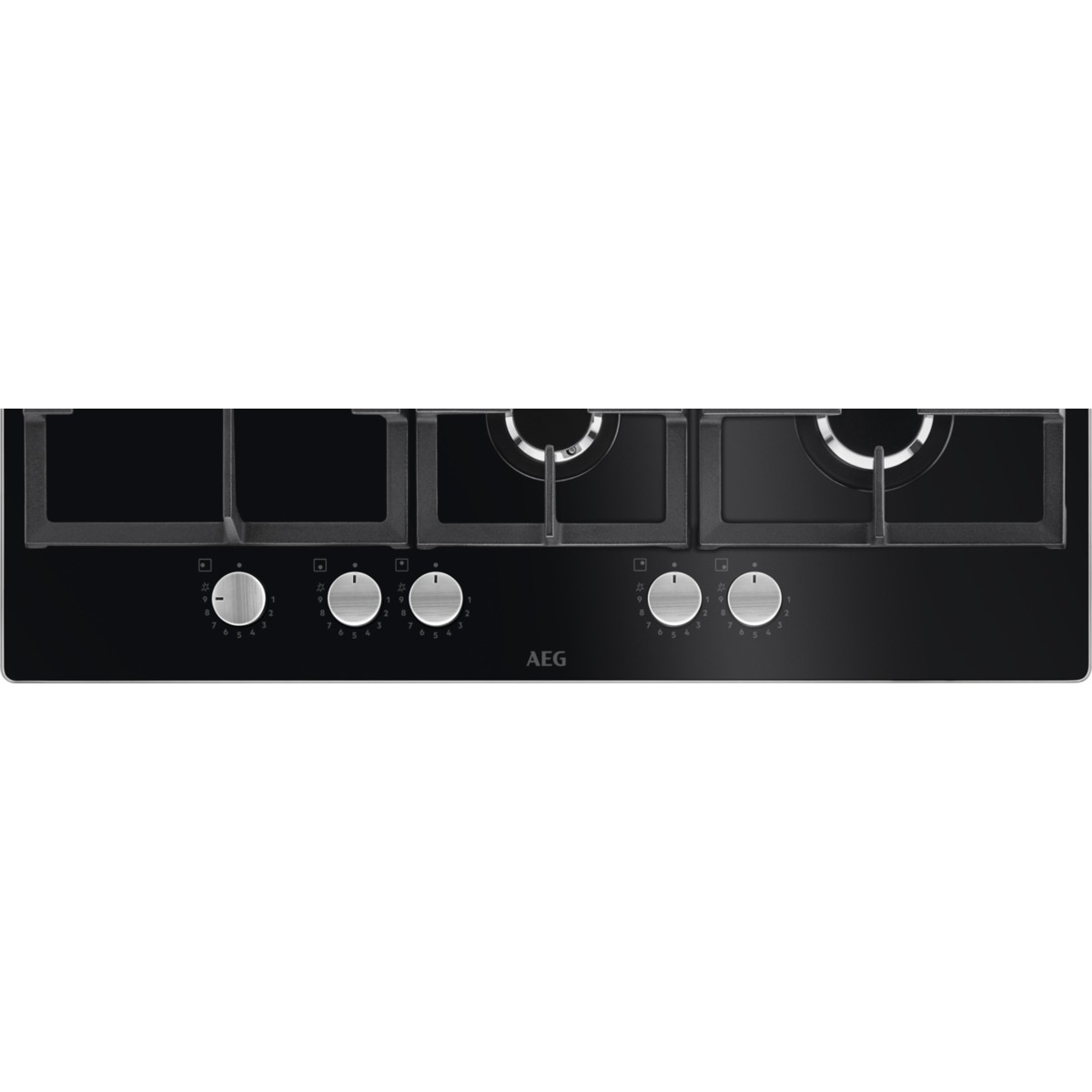Placa de gas AEG con 5 quemadores - HKB75820NB Cristal negro-4