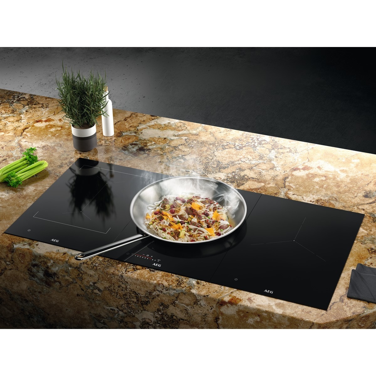 Placa inducción AEG con 2 zonas de cocción - IKS42640KB Negro-8