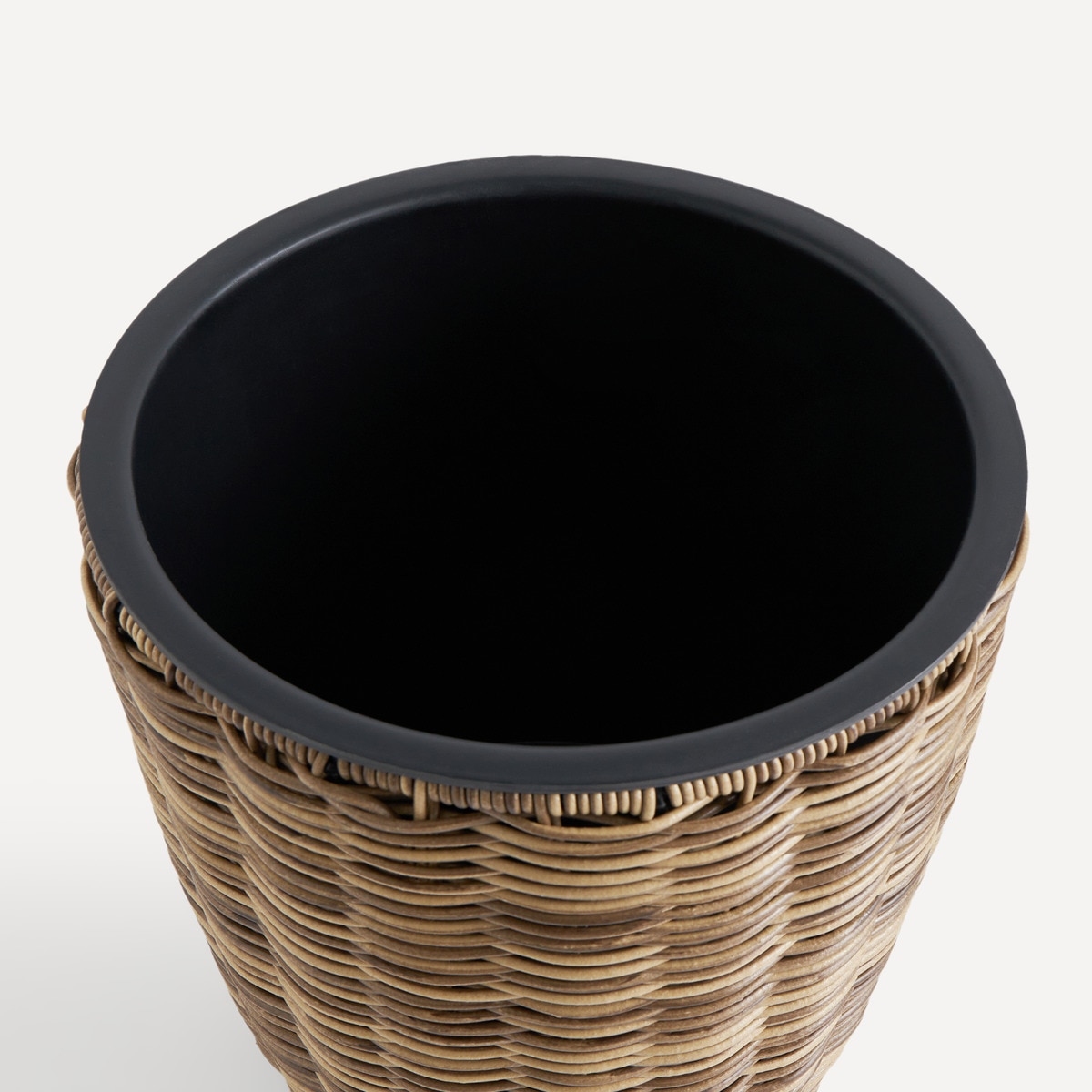 Vaso Antigua em Poli-Rotim Castanho-2