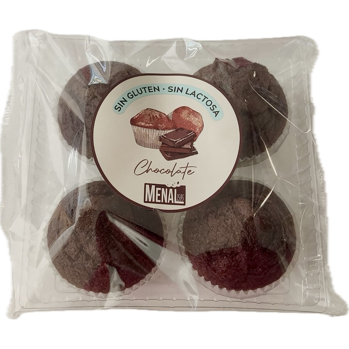 magdalena de chocolate sin gluten y sin lactosa envase 200 g