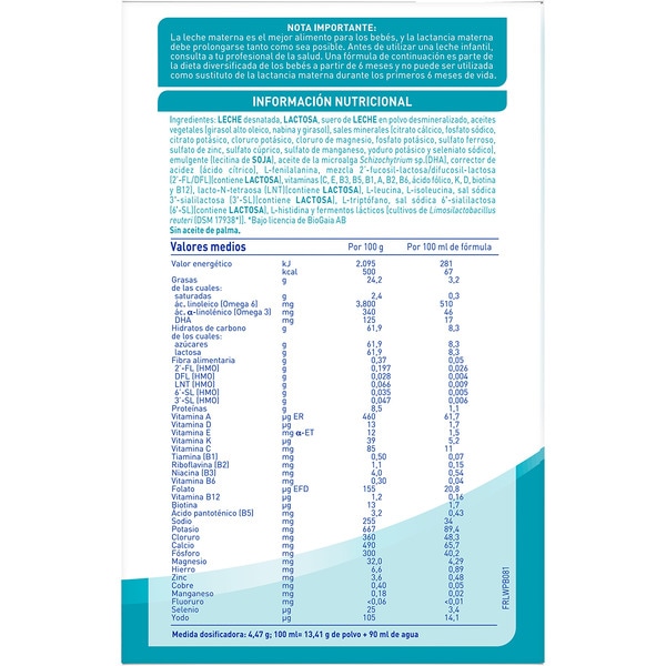2 Optipro Folgemilchpulver Premium ab 6 Monaten Maxi-Format Box 1,2 kg ohne Palmöl