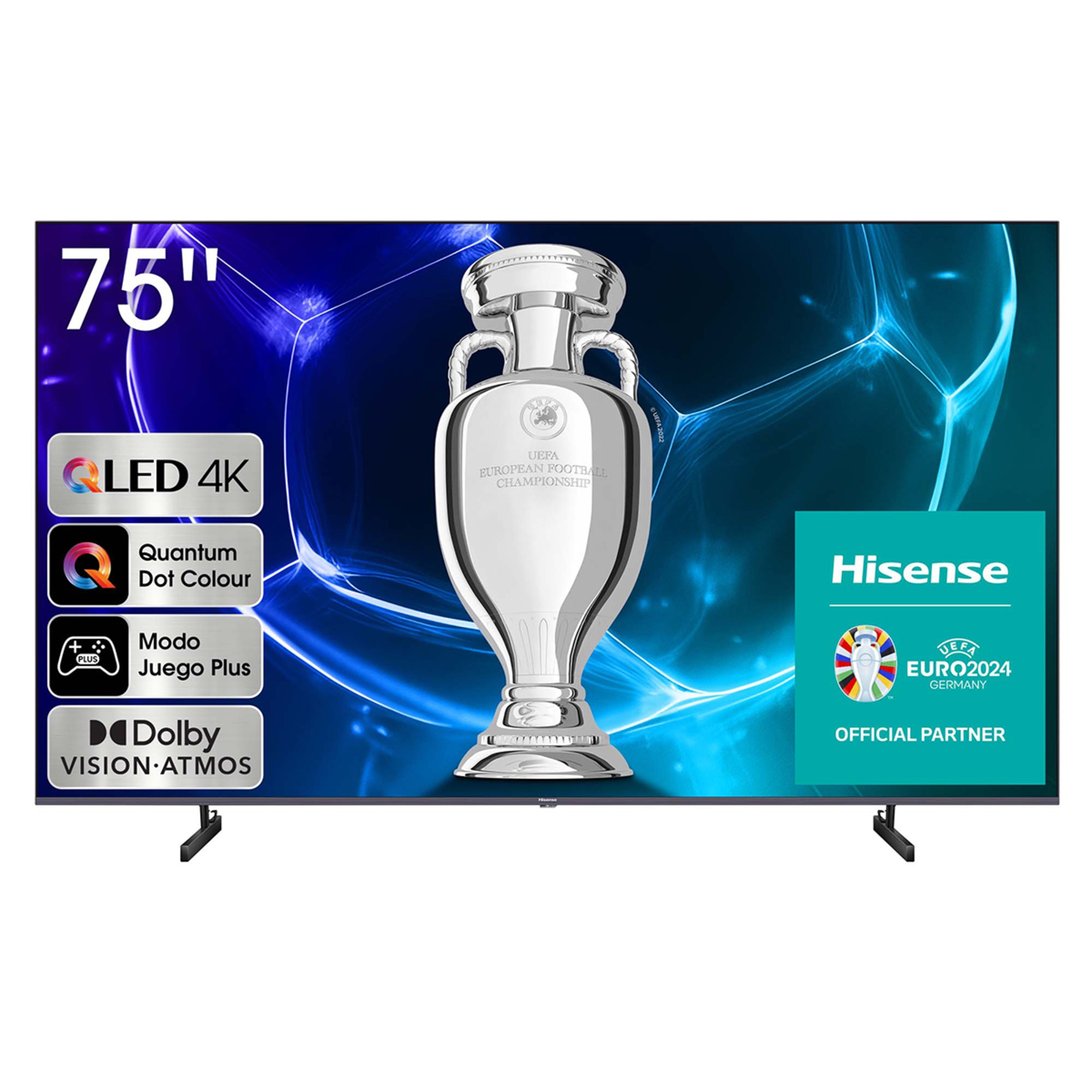 TV QLED 190,5 cm (75") Hisense 75A7KQ UHD 4K, Smart TV, Inteligencia Artificial (Reacondicionado Grado A) Gris oscuro / Negro-1
