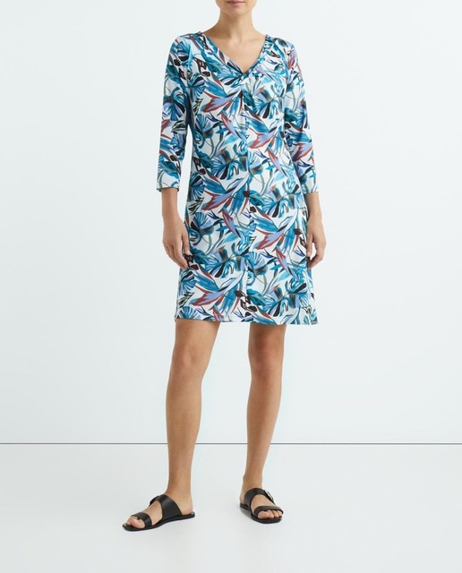 Imagen 0 de Vestido estampado manga tres cuartos